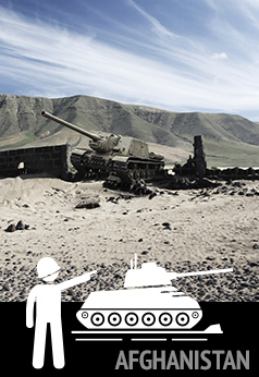 army tank in the midst of a desert